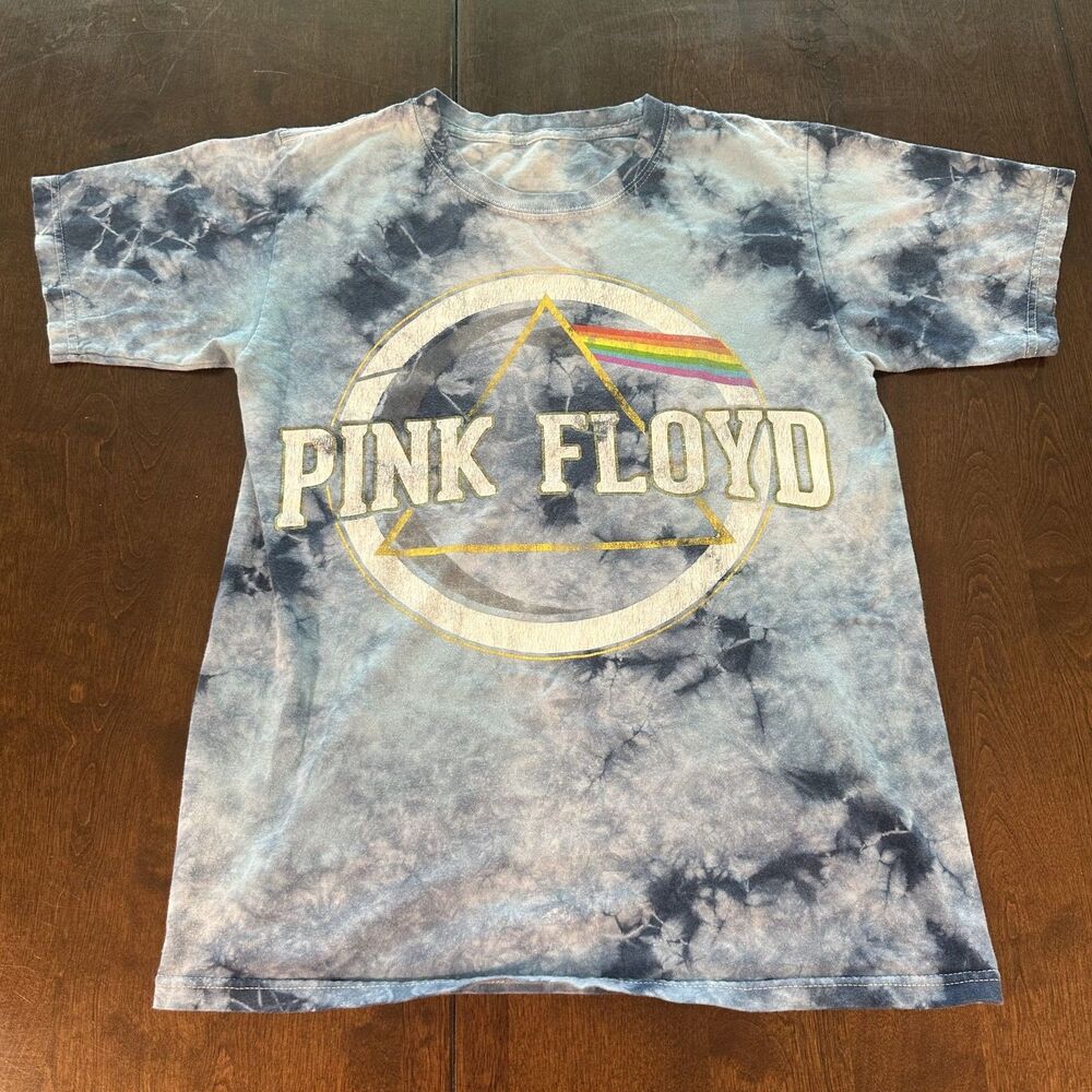 Retro Pink Floyd  Dark Side of the Moon Tour 1973 Tie Dye Band T Shirt S